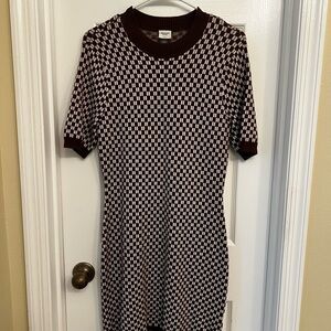 Abercrombie & Fitch Brown and White Mini Dress